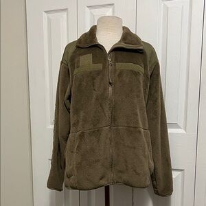 Polartec Men’s Olive Green Fleece Cold Weather Gen III Zip Up Jacket Size Small